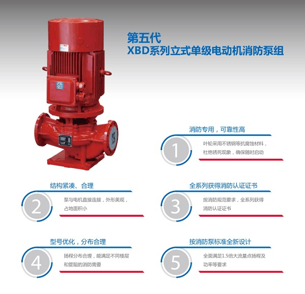 上海凱泉立式單級消防泵